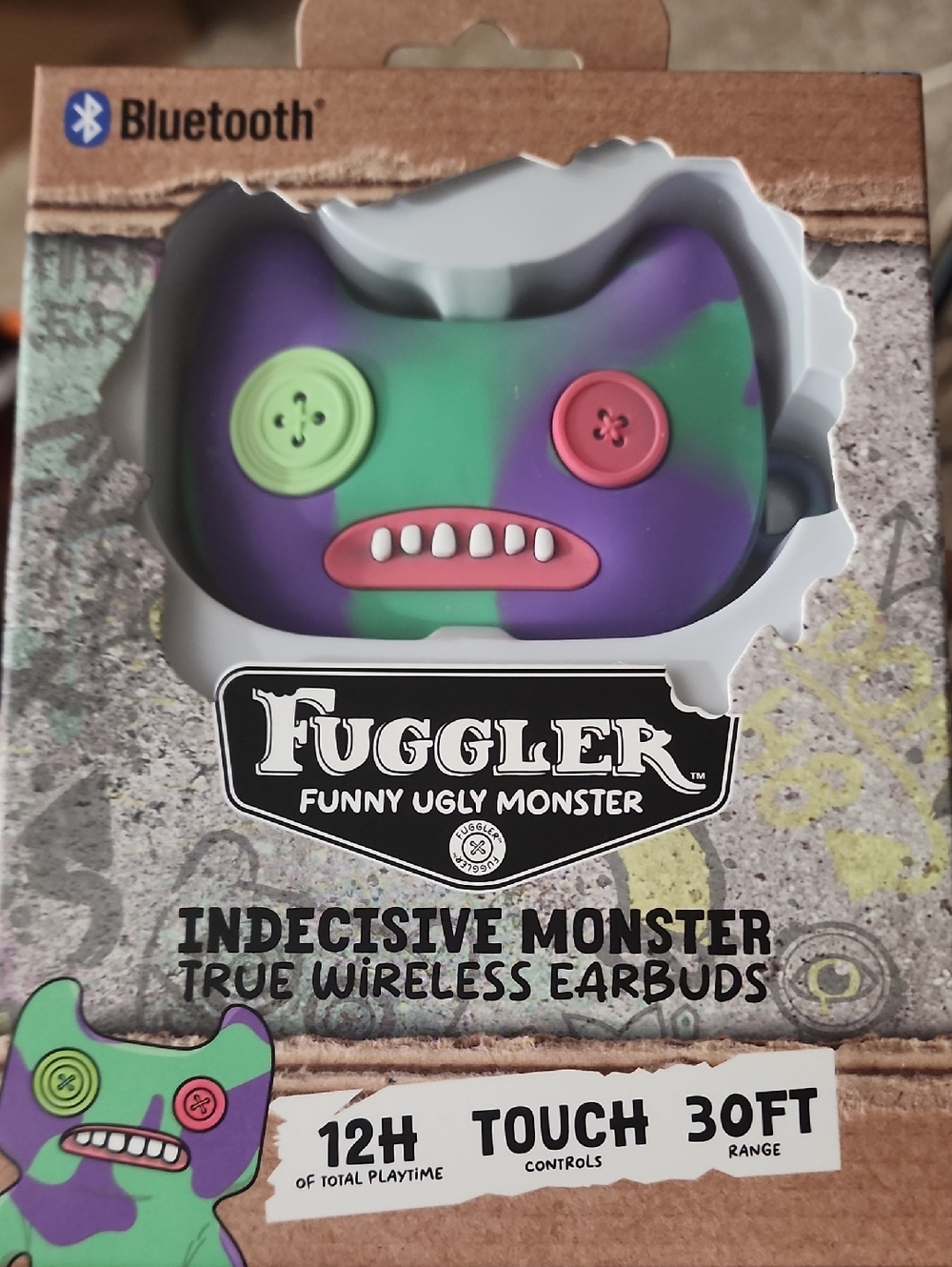 Fuggler Indecisive Monster True Wireless Earbuds - Green/Purple
